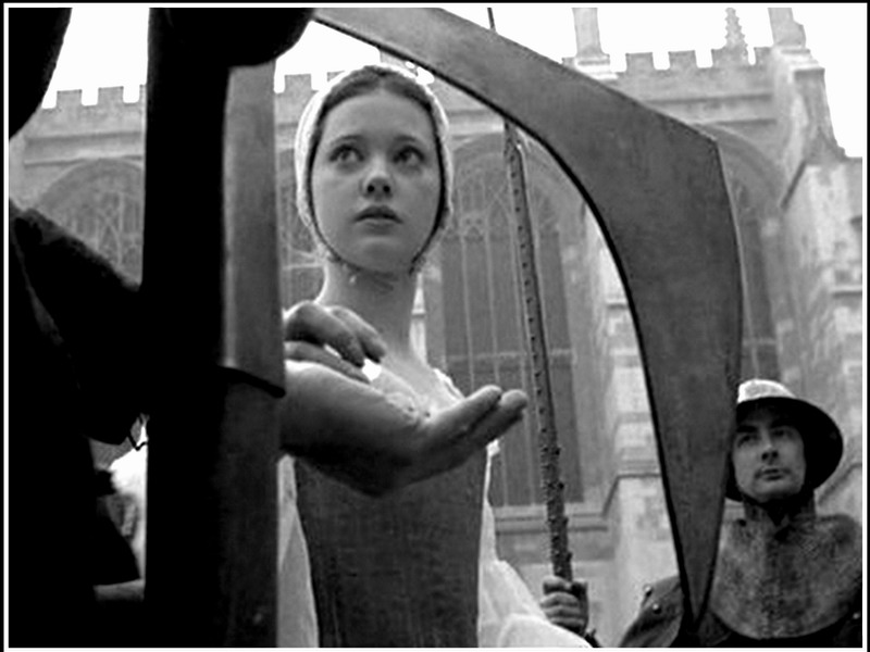 Catherine Howard pays the executioner, from the 1972 movie, Henry VIII and His Six Wives