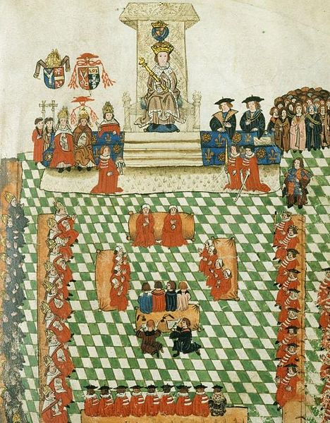 Henry VIII in Parliament, from the Wriothesley Garter Book