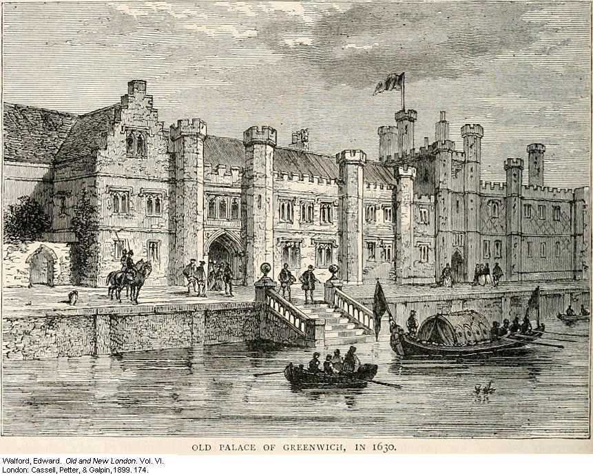 A sketch of Greenwich Palace published in the Gentlemen's Magazine in 1840