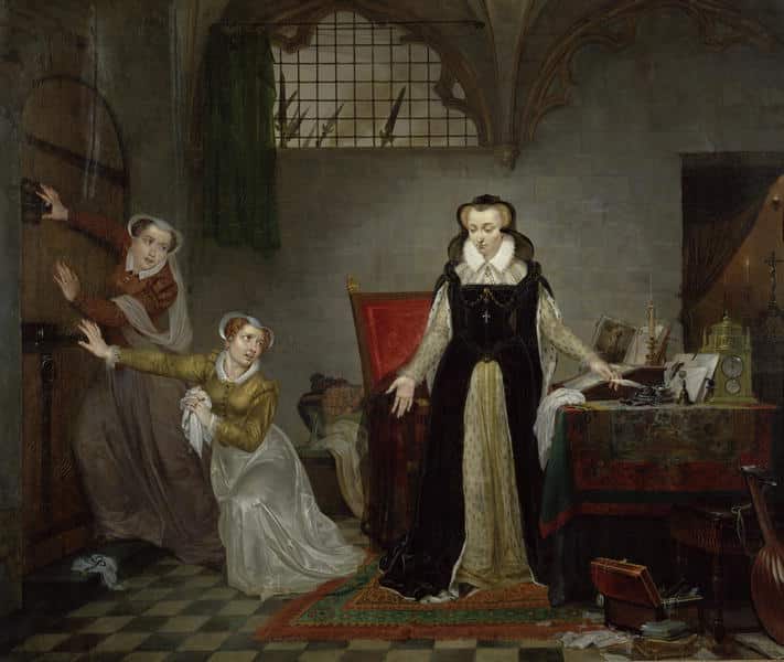 Mary Stuart in her cell, as imagined by Philippe-Jacques van Bree