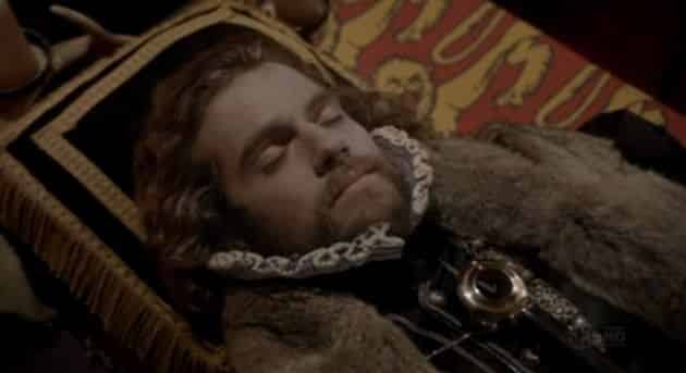 Charles Brandon in death, from Showtimes' The Tudors
