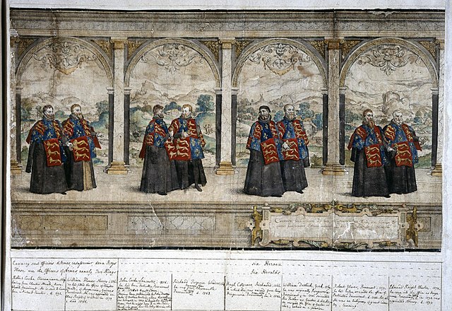 Procession of the Knights of the Garter, by Marcus Gheeraerts (this is the sixth sheet - there are a lot more knights!) 