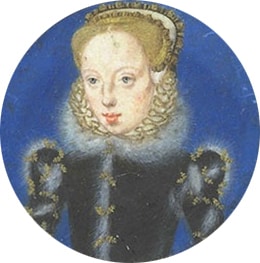 Katherine Grey, in a miniature by Levina Teerlinc, c.1560