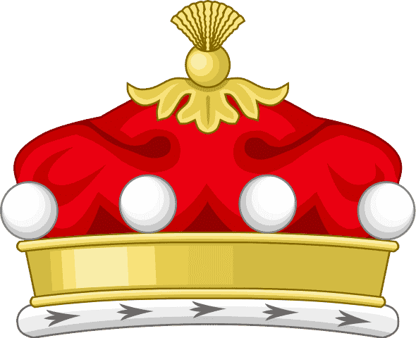 Coronet of a British Baron - let's just say the decoration gets more intense the higher you go (public domain thanks to sodacan via Wikimedia Commons)
